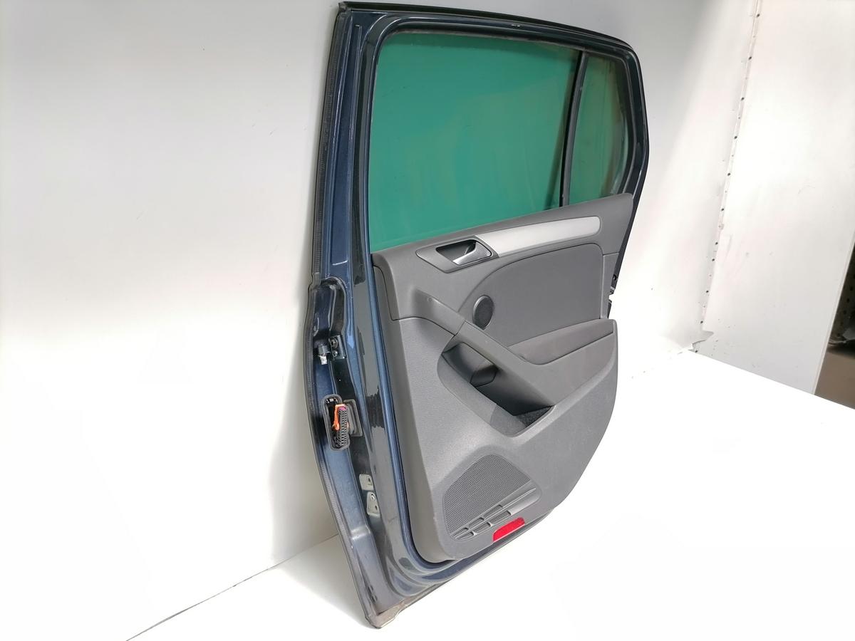 VW Golf 6 original T&uuml;r hinten rechts LC5F Bluegraphit Flie&szlig;heck Rohbau Bj.2012